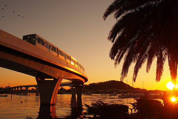 The 2000 series at sunset